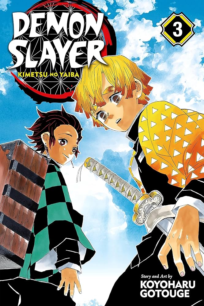 Demon Slayer, Vol. 3 — official Viz Media edition cover